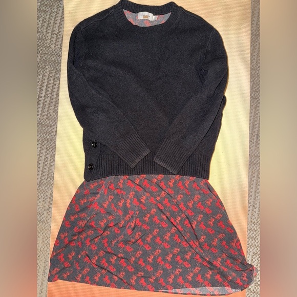 Coach Horse And Carriage Sweater Dress rent the runway silk wool large - Picture 5 of 7